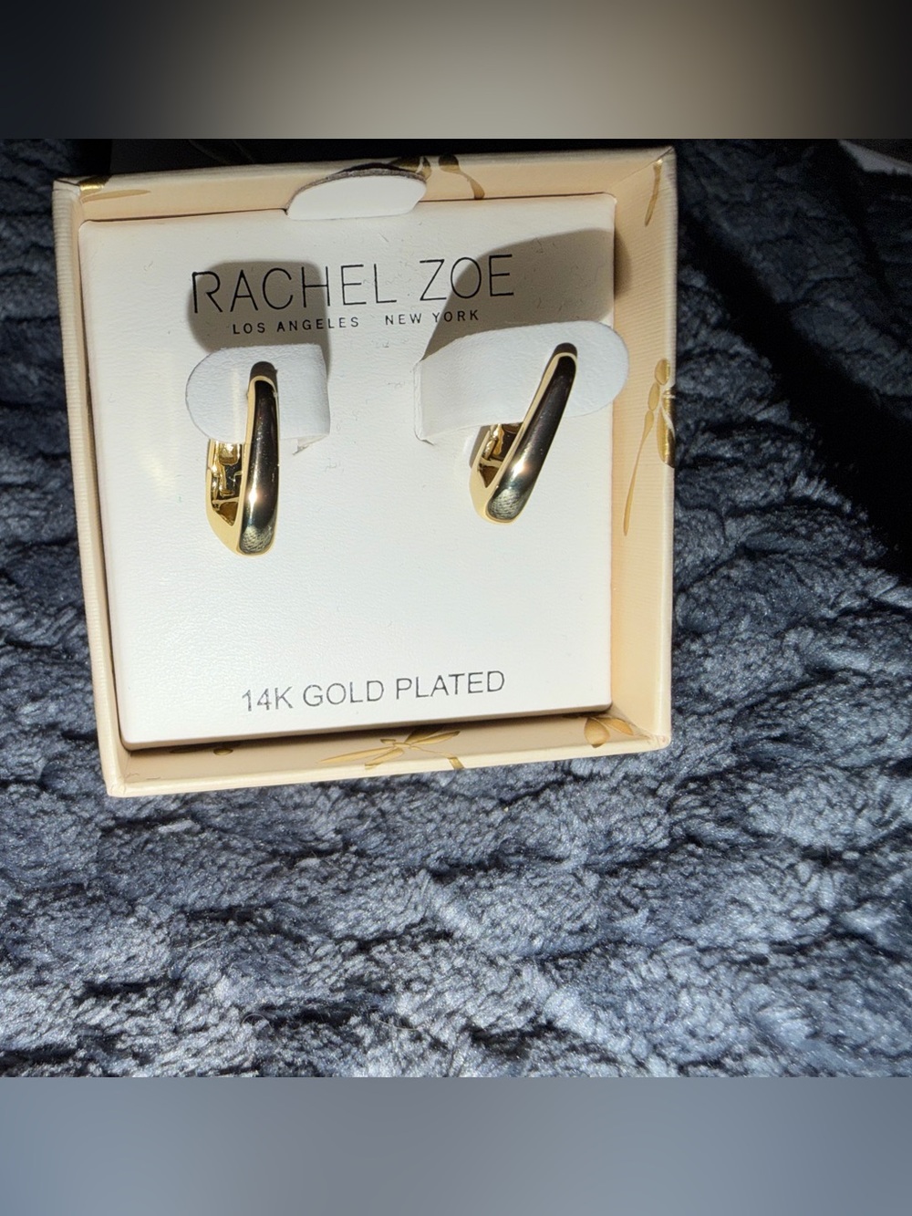Rachel Zoe Gold-Tone Curved Hoop Earrings